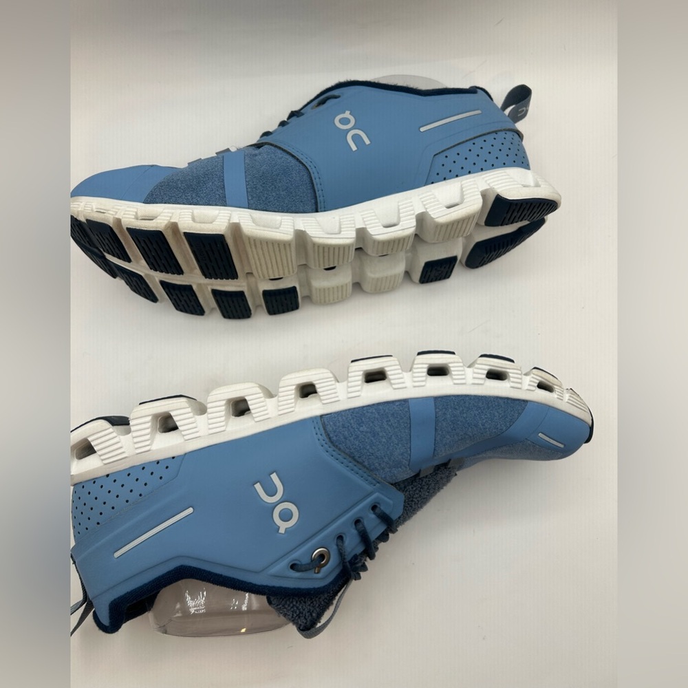 Like NEW Men's On Cloud 5 Terry Neptune White & Blue Running Shoe Sneaker SZ 9.5 - Picture 10 of 16